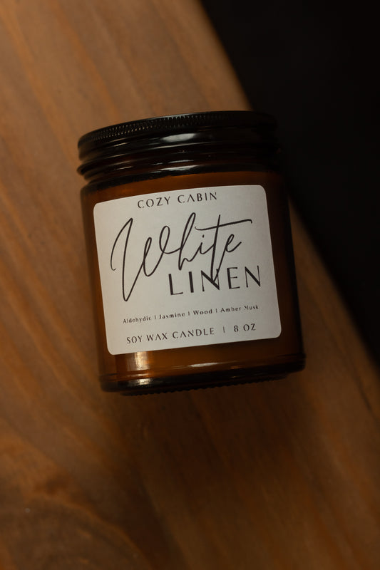 White Linen Candle