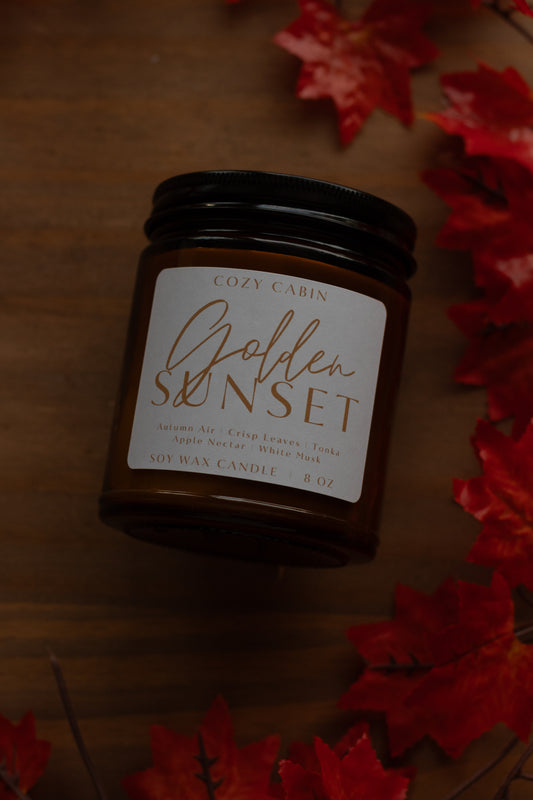 Golden Sunset Candle